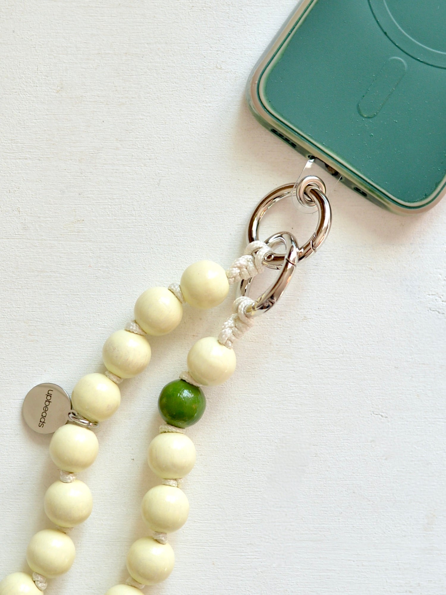 upbeads アップビーズ スマホショルダー 携帯ストラップ ホワイト