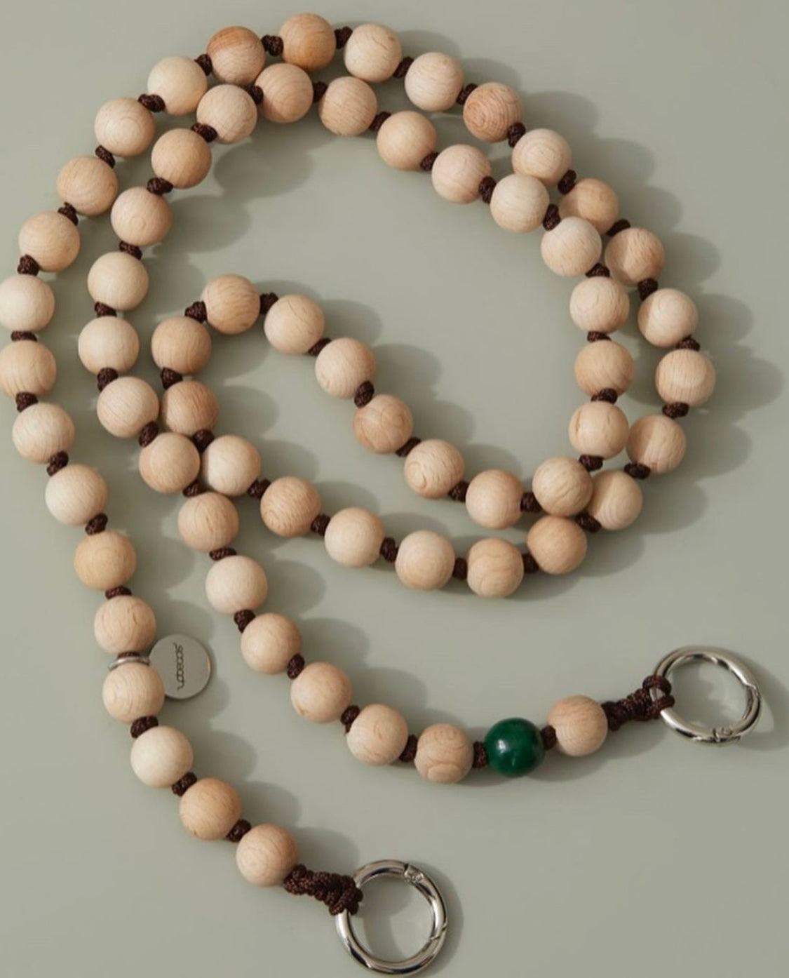 【再入荷予定】upbeads アップビーズ スマホショルダー 携帯ストラップ ウッドブラウン