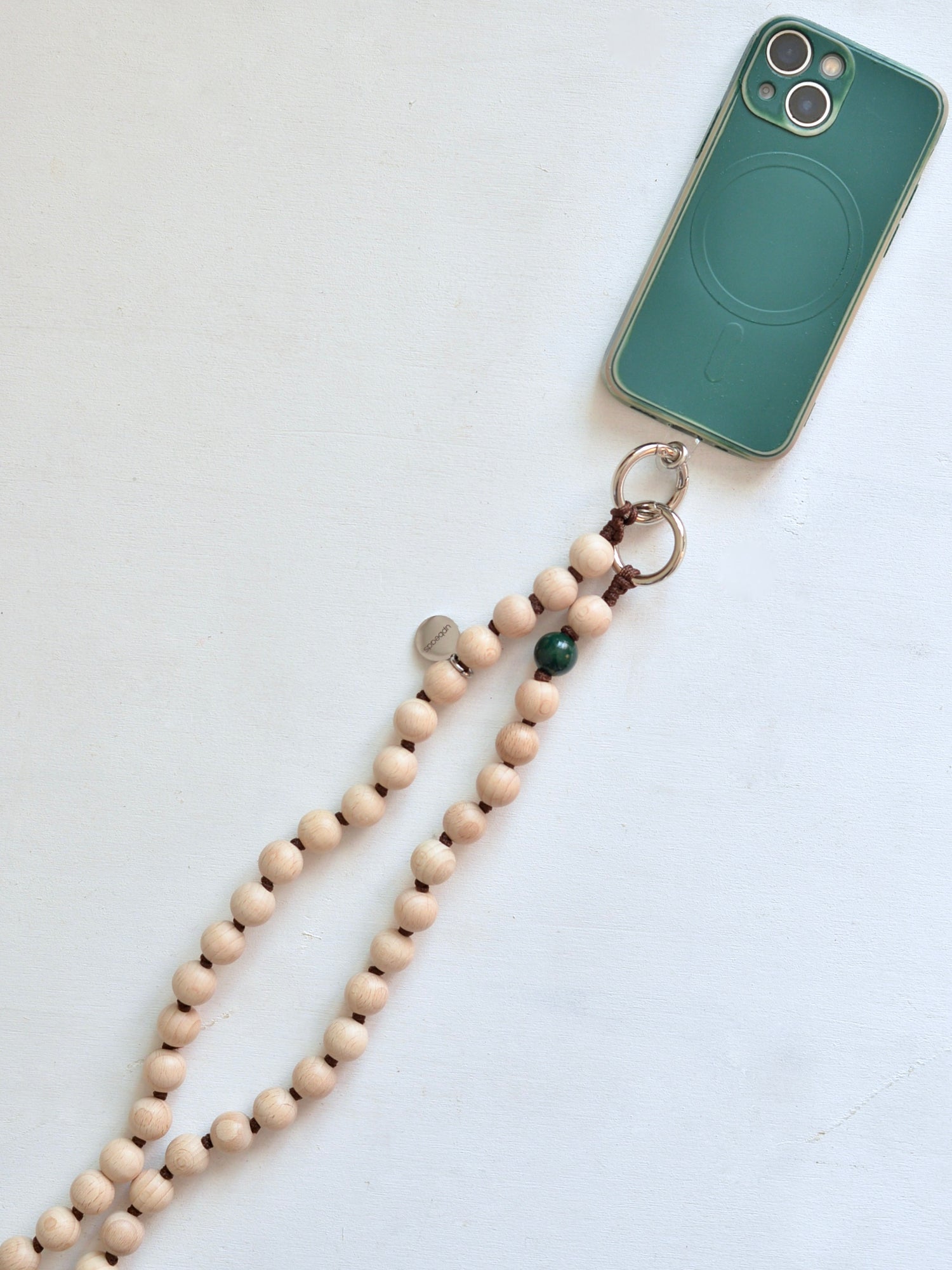 【再入荷予定】upbeads アップビーズ スマホショルダー 携帯ストラップ ウッドブラウン