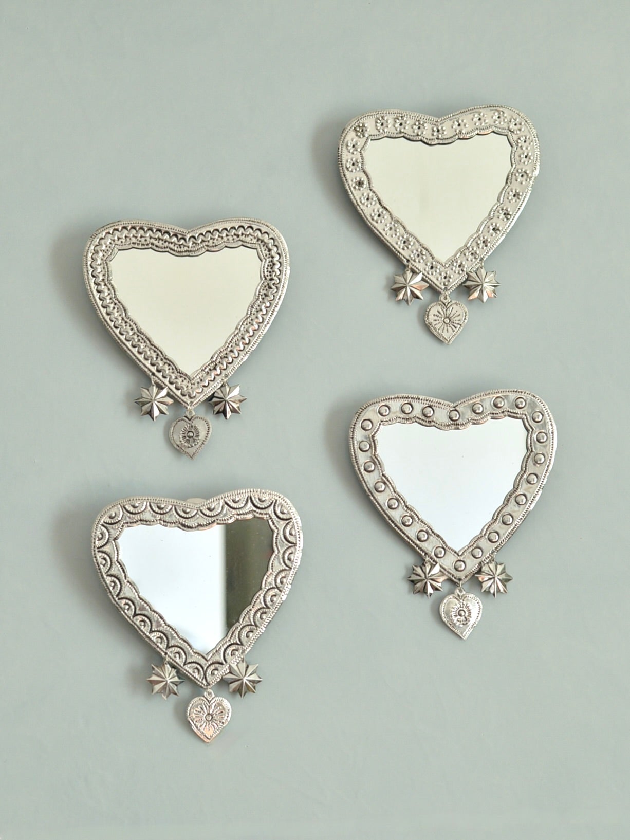 メキシコ ブリキ 壁掛けミラー オハラタ