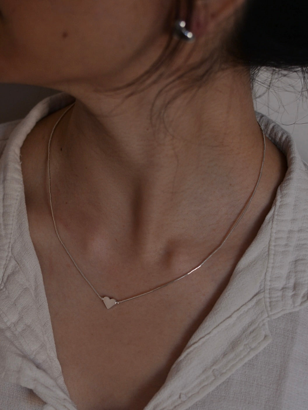 【1/22頃発送予定】Mexican Silver925 ハート ビーズネックレス