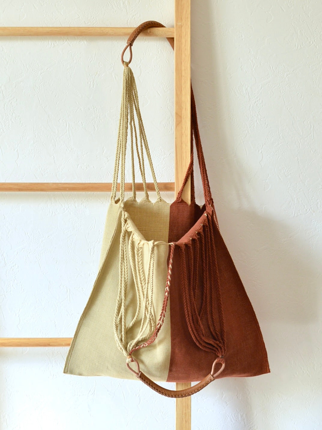 メキシコ ハンモックバッグ レザーハンドル
