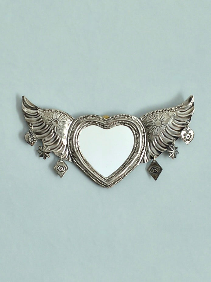 メキシコ ブリキ 壁掛けミラー オハラタ