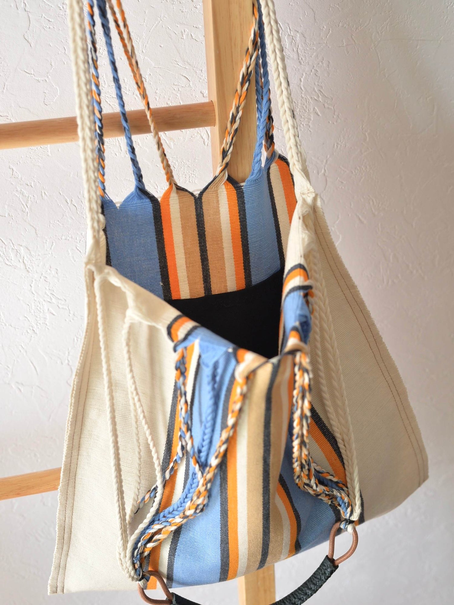 【残り1点】メキシコ ハンモックバッグ レザーハンドル