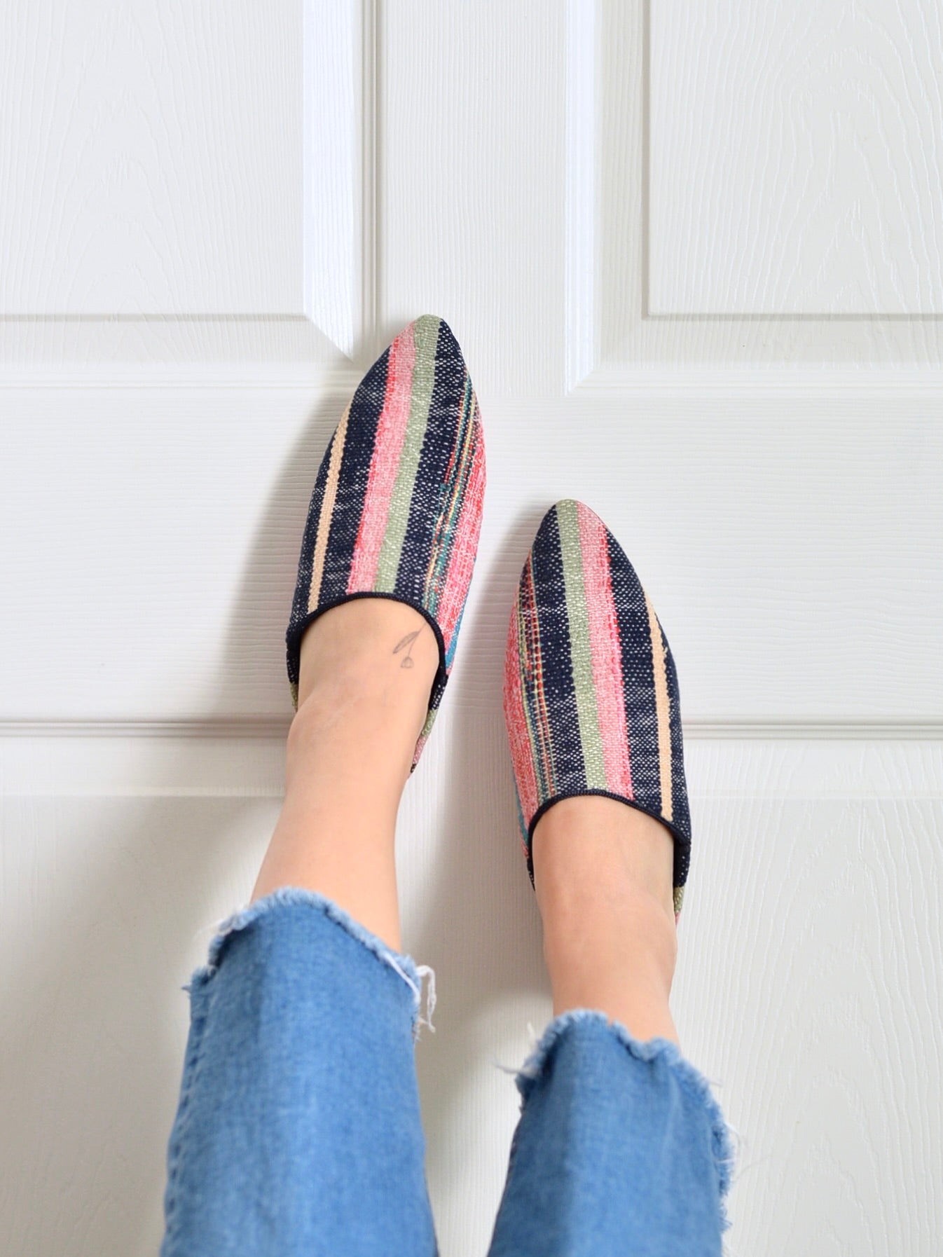 ヴィンテージHIKE 外履きバブーシュ（約23.5～24cm)