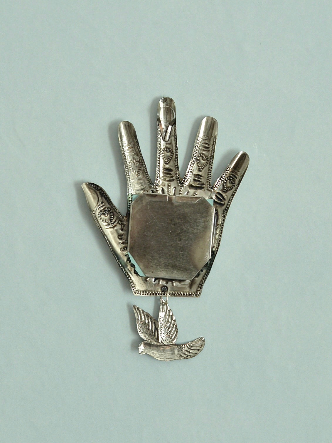 メキシコ ブリキ 壁掛けミラー オハラタ