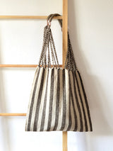 メキシコ ウール ハンモックバッグ レザーハンドル Brown