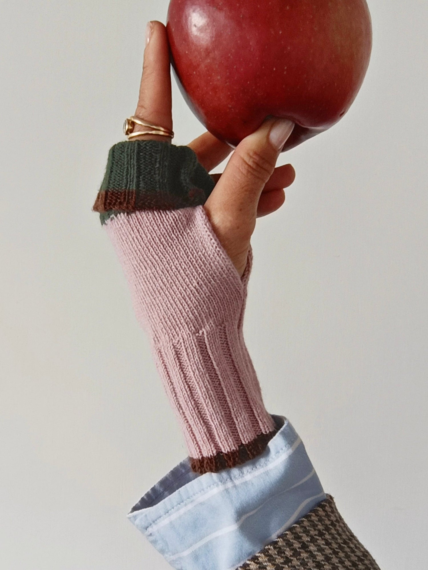 カシミヤブレンド ニット フィンガーレスグローブ ハンドウォーマー