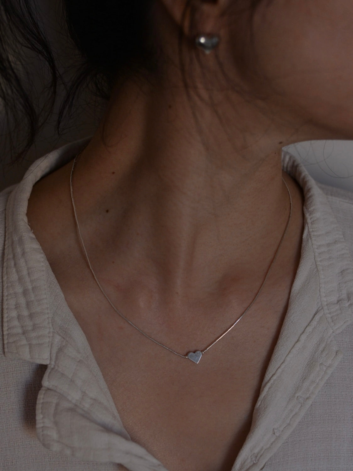 【1/22頃発送予定】Mexican Silver925 ハート ビーズネックレス