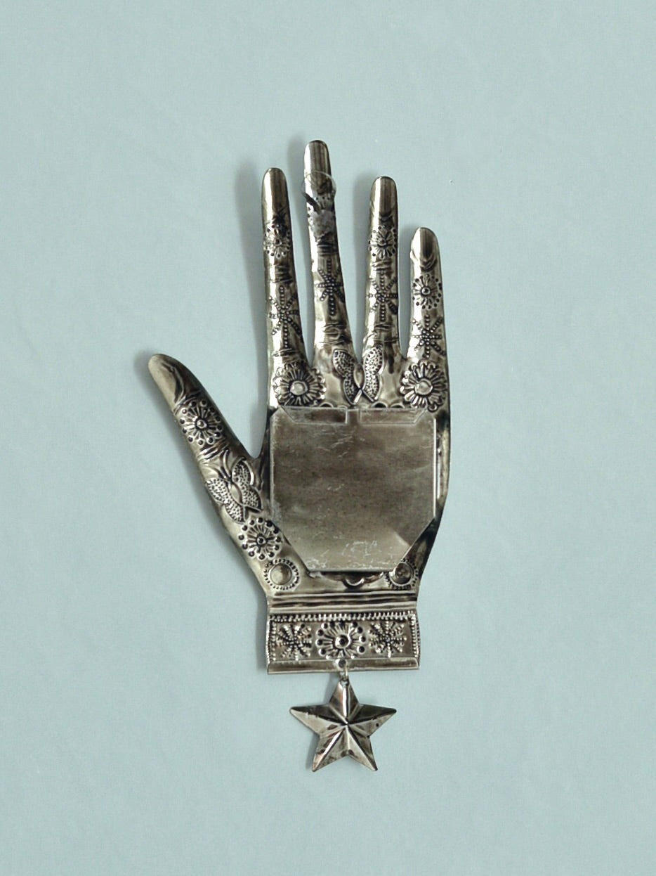 メキシコ ブリキ 壁掛けミラー オハラタ