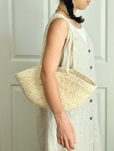 【残り1点】ケニア サイザルかごバッグ ロングハンドル