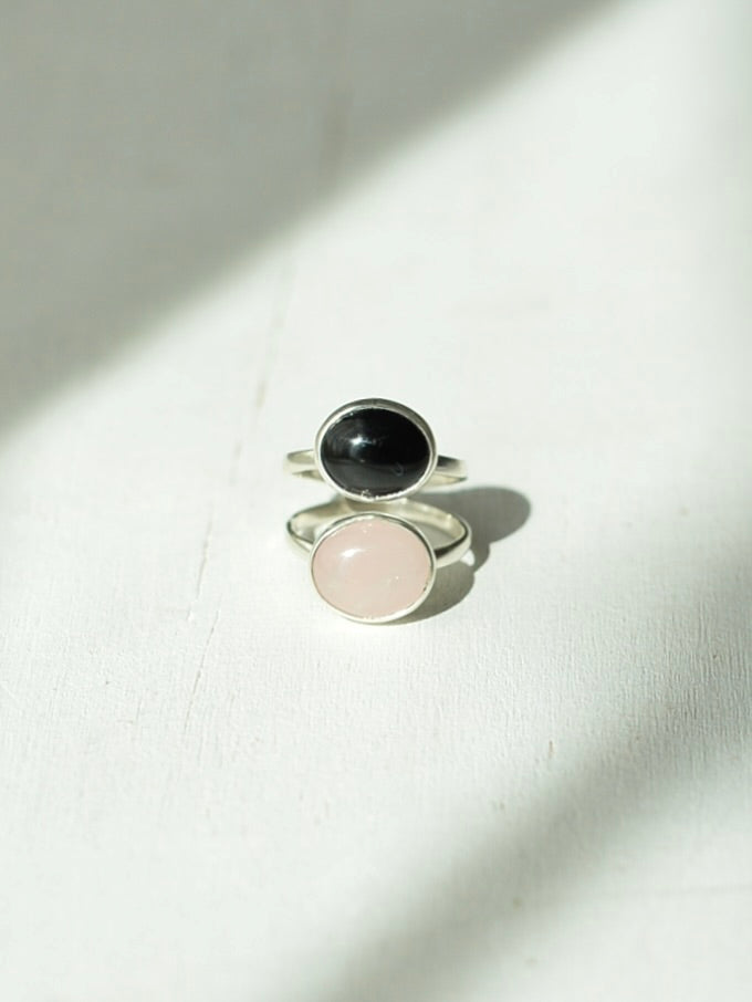 Mexican Silver925 ダブルストーンリング