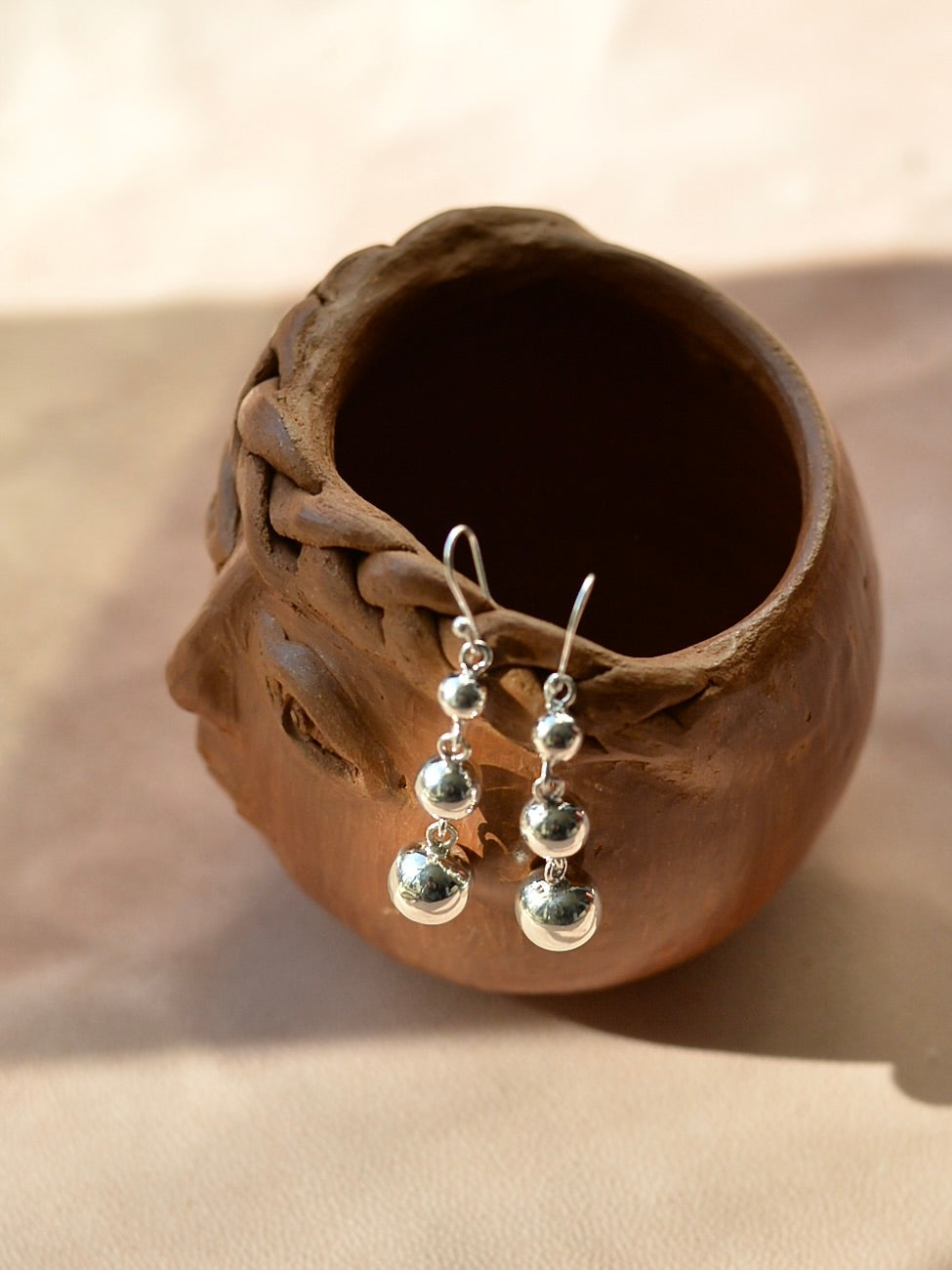 Mexican Silver925 トリプルボールピアス