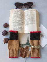 カシミヤブレンド ニット フィンガーレスグローブ ハンドウォーマー