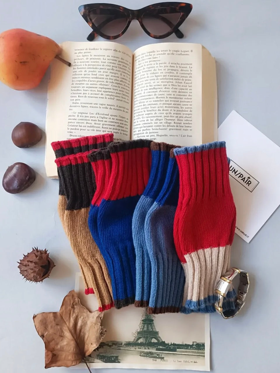 カシミヤブレンド ニット フィンガーレスグローブ ハンドウォーマー