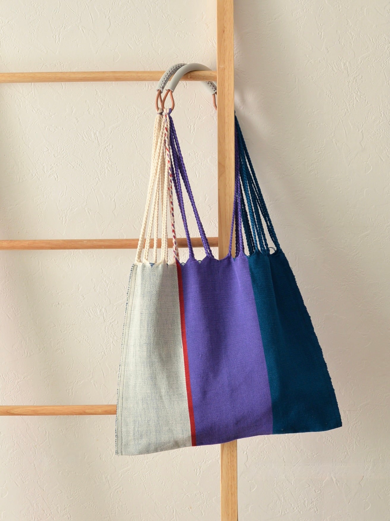 メキシコ ハンモックバッグ レザーハンドル