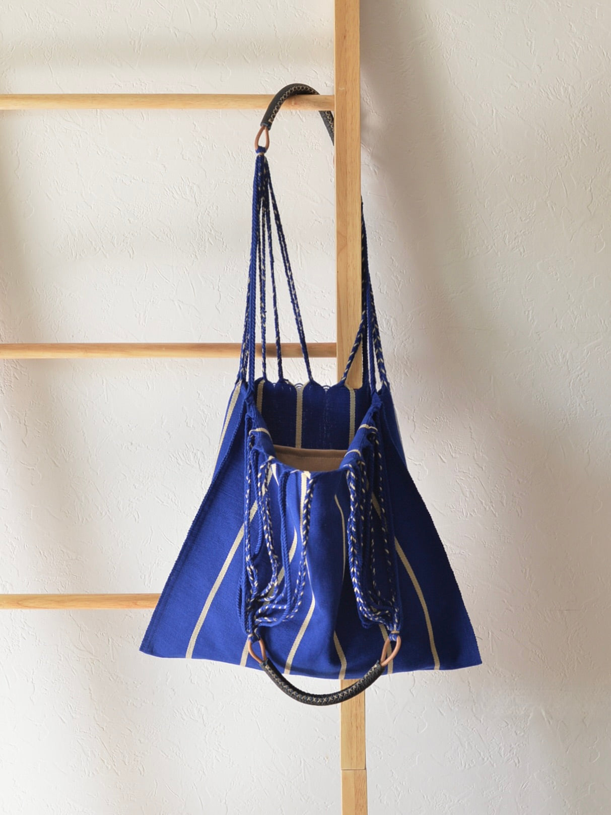 メキシコ ハンモックバッグ レザーハンドル