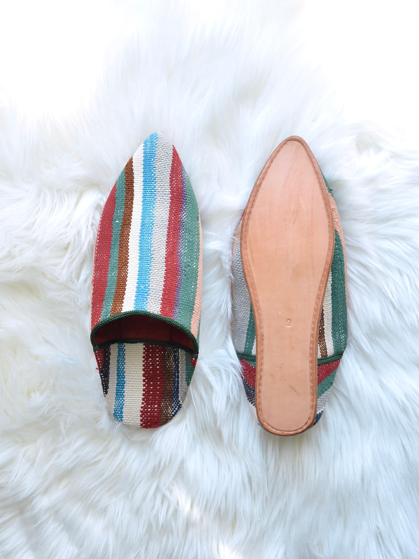 ヴィンテージHIKE 外履きバブーシュ（約24cm)