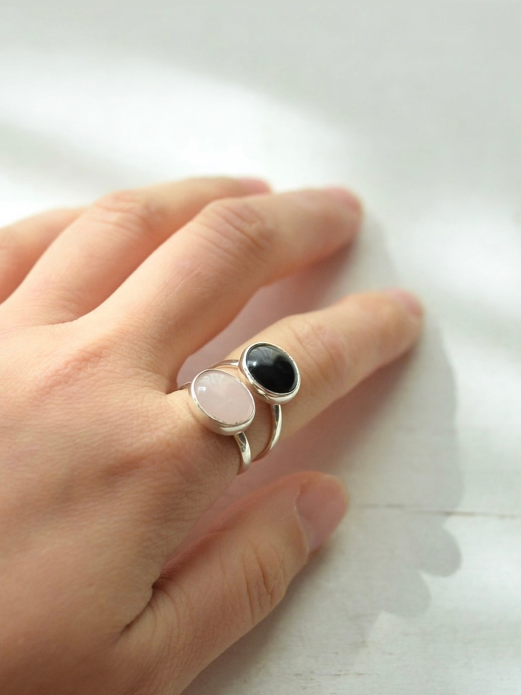 Mexican Silver925 ダブルストーンリング