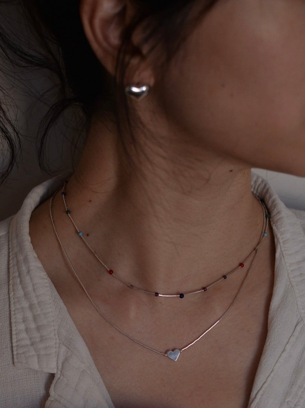 【1/22頃発送予定】Mexican Silver925 天然石 ビーズネックレス/ブレスレット