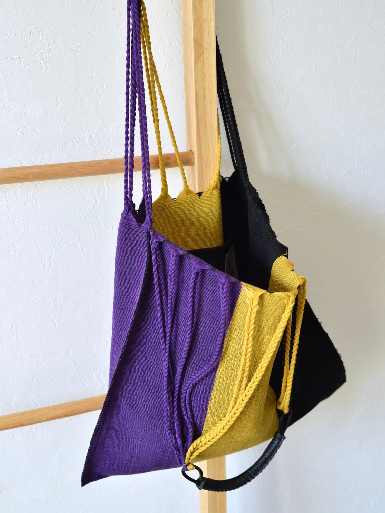 メキシコ ハンモックバッグ レザーハンドル