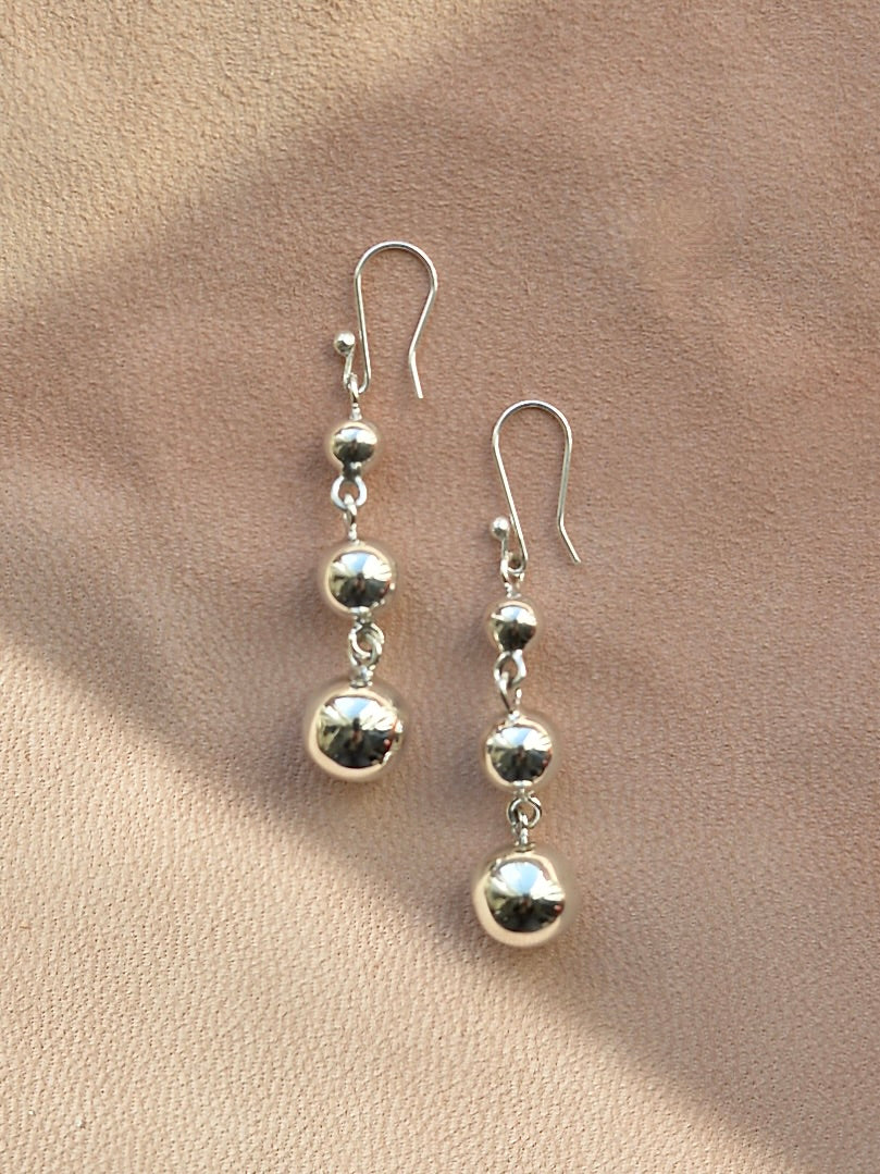 Mexican Silver925 トリプルボールピアス