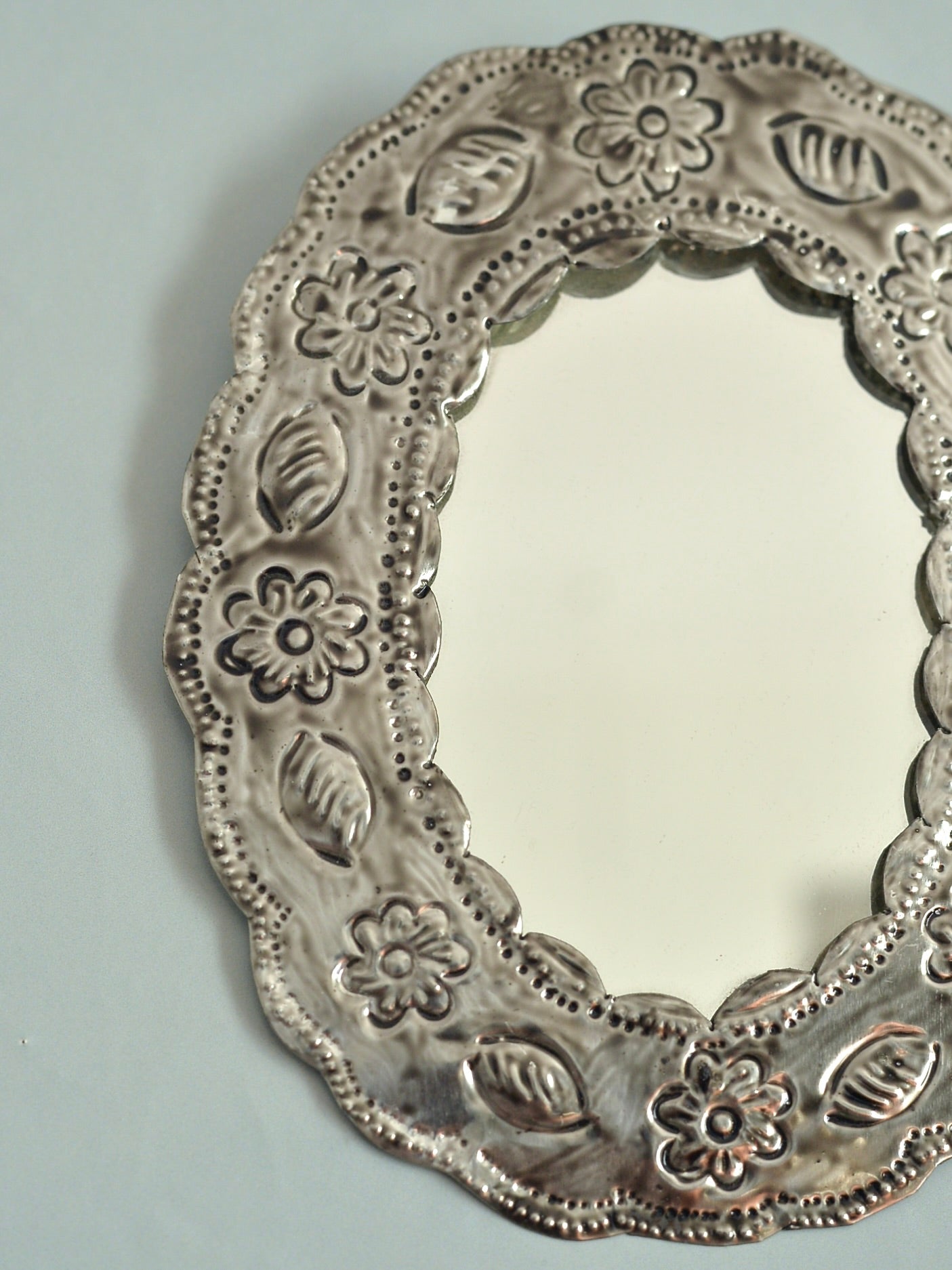 メキシコ ブリキ 壁掛けミラー オハラタ