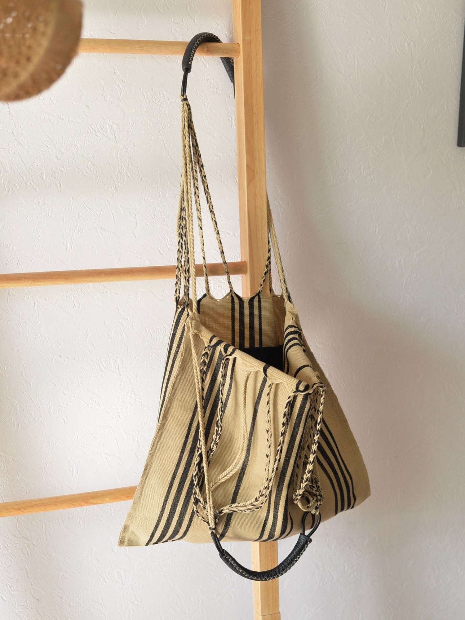 メキシコ ハンモックバッグ レザーハンドル
