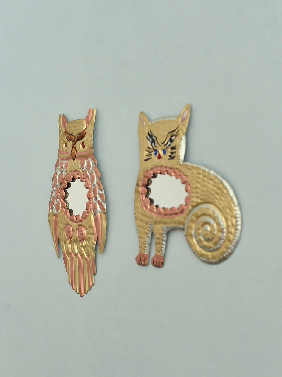 メキシコ ブリキ 壁掛けミラー オハラタ