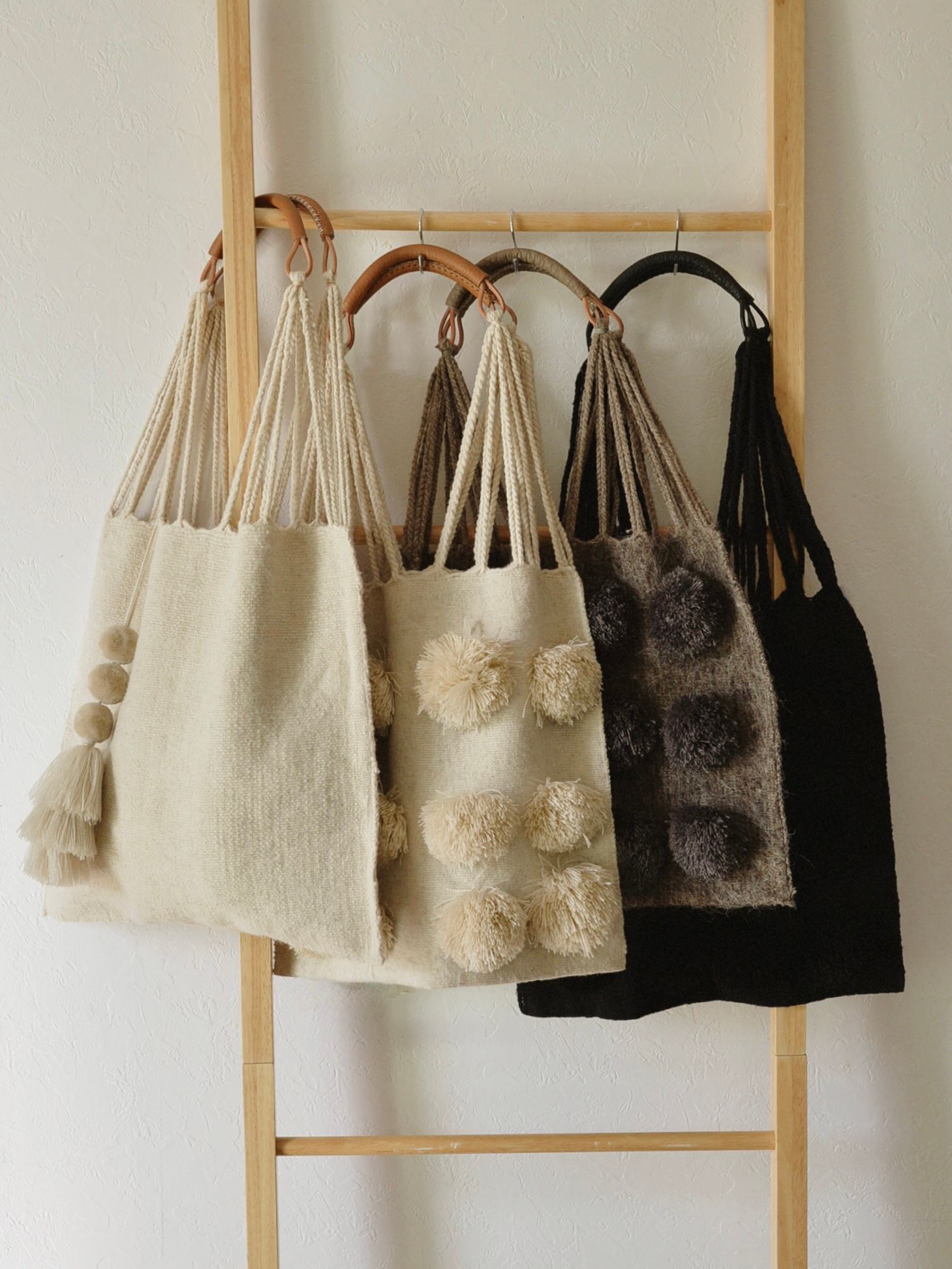 メキシコ ウール ハンモックバッグ レザーハンドル – NOZZI BAZZAR