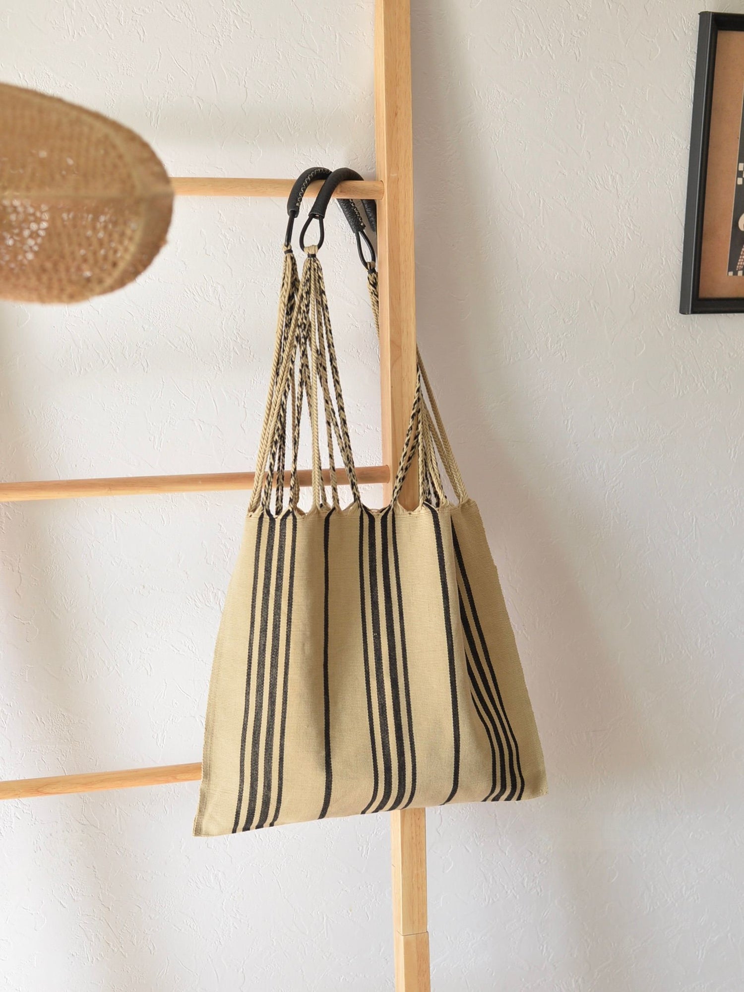 メキシコ ハンモックバッグ レザーハンドル