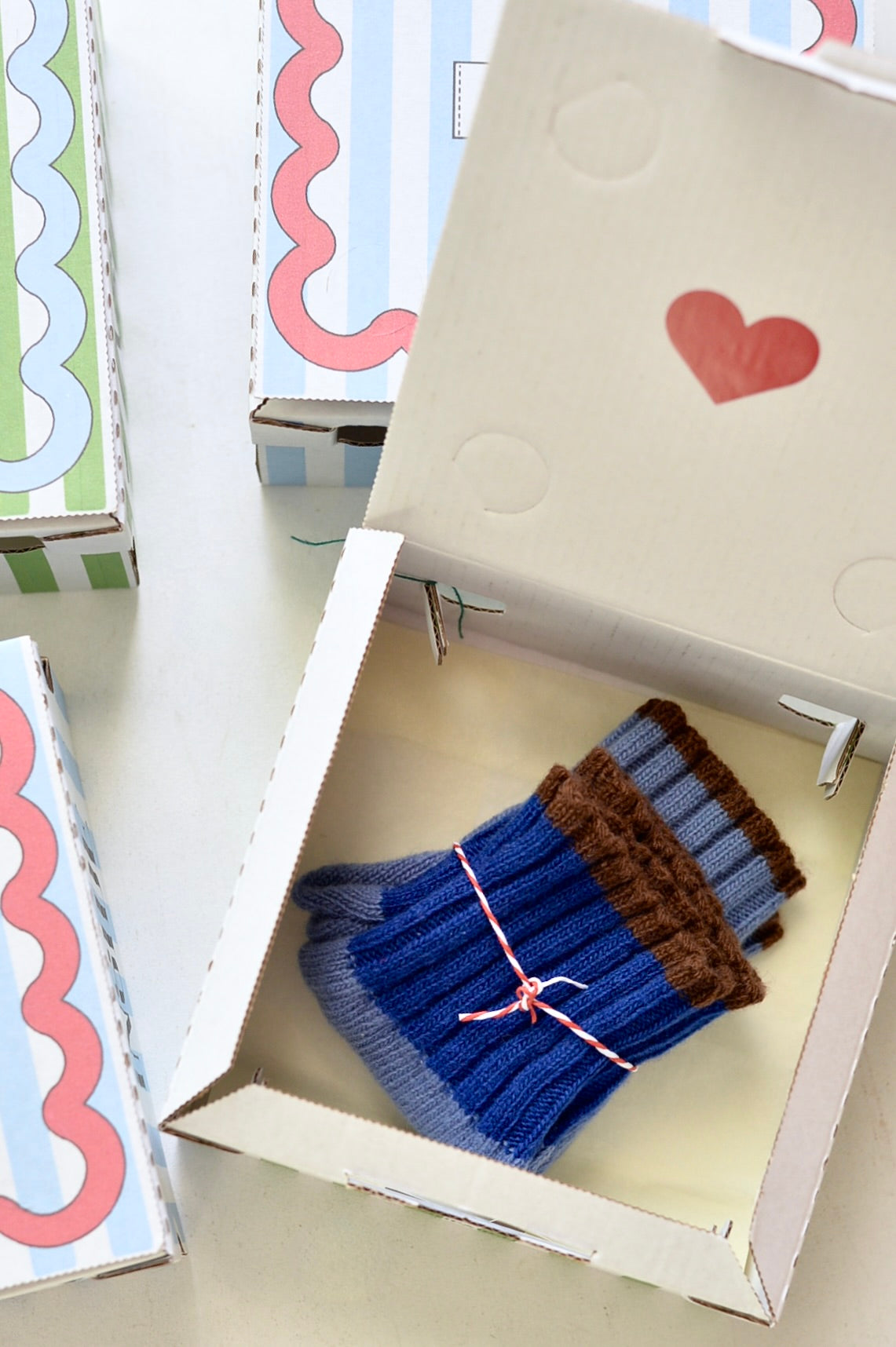 カシミヤブレンド ニット フィンガーレスグローブ ハンドウォーマー