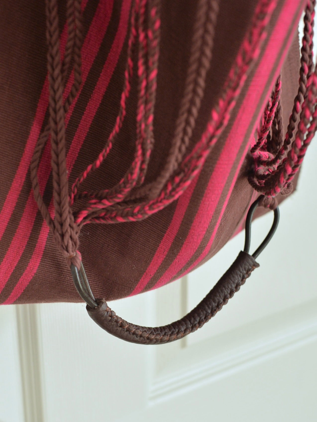 メキシコ ハンモックバッグ  レザーハンドル