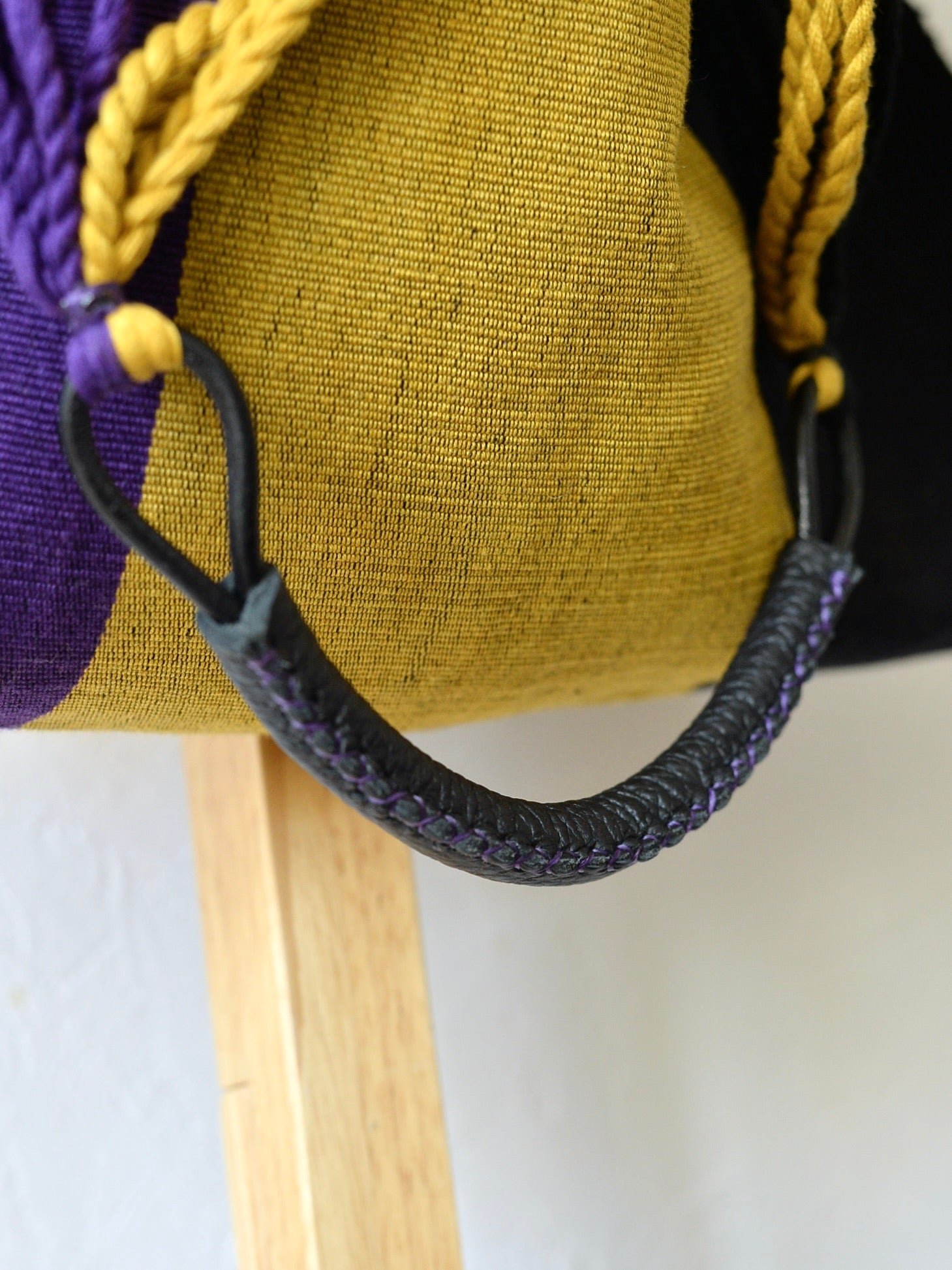 メキシコ ハンモックバッグ レザーハンドル