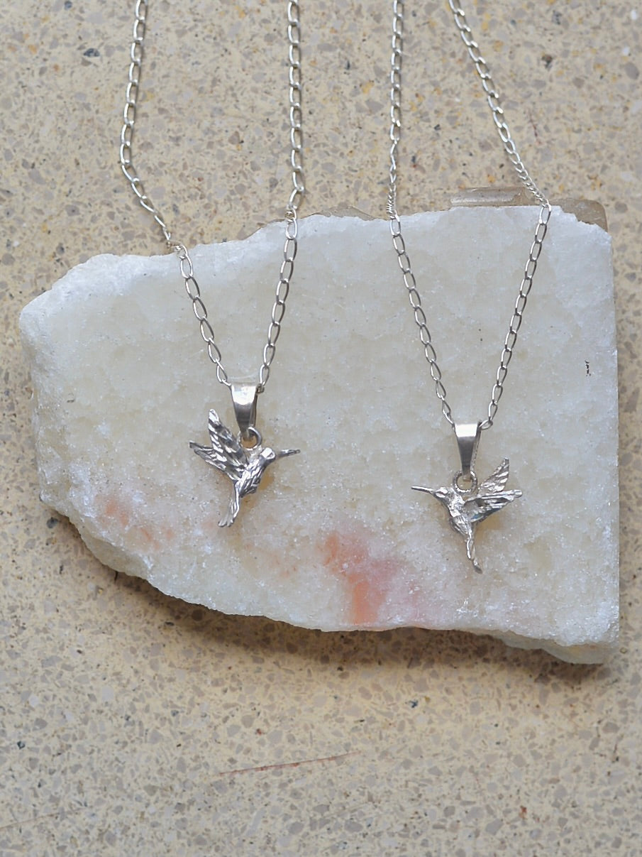 【1/22頃発送予定】Mexican Silver925 ハチドリ チャームネックレス