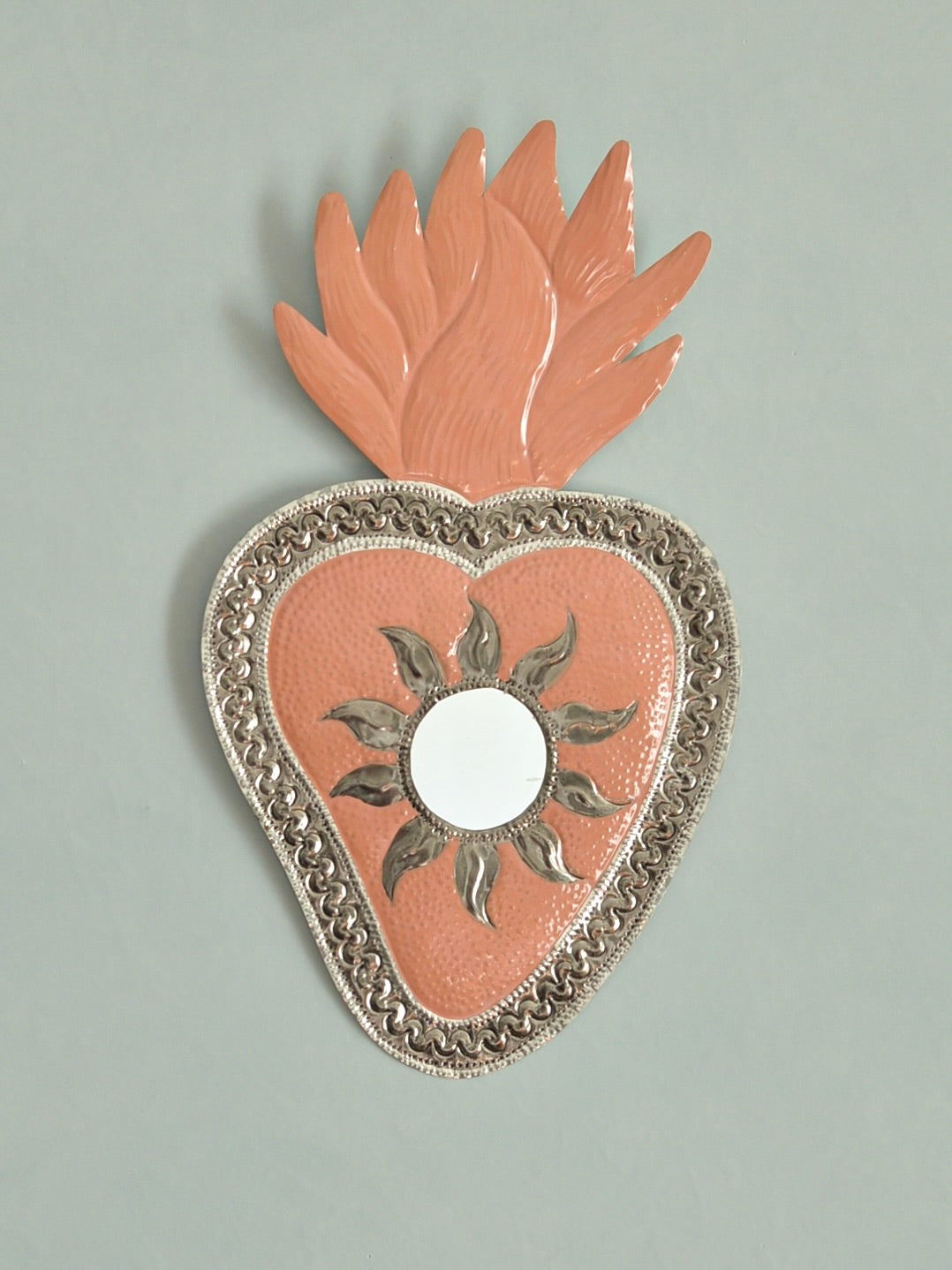 メキシコ ブリキ 壁掛けミラー オハラタ