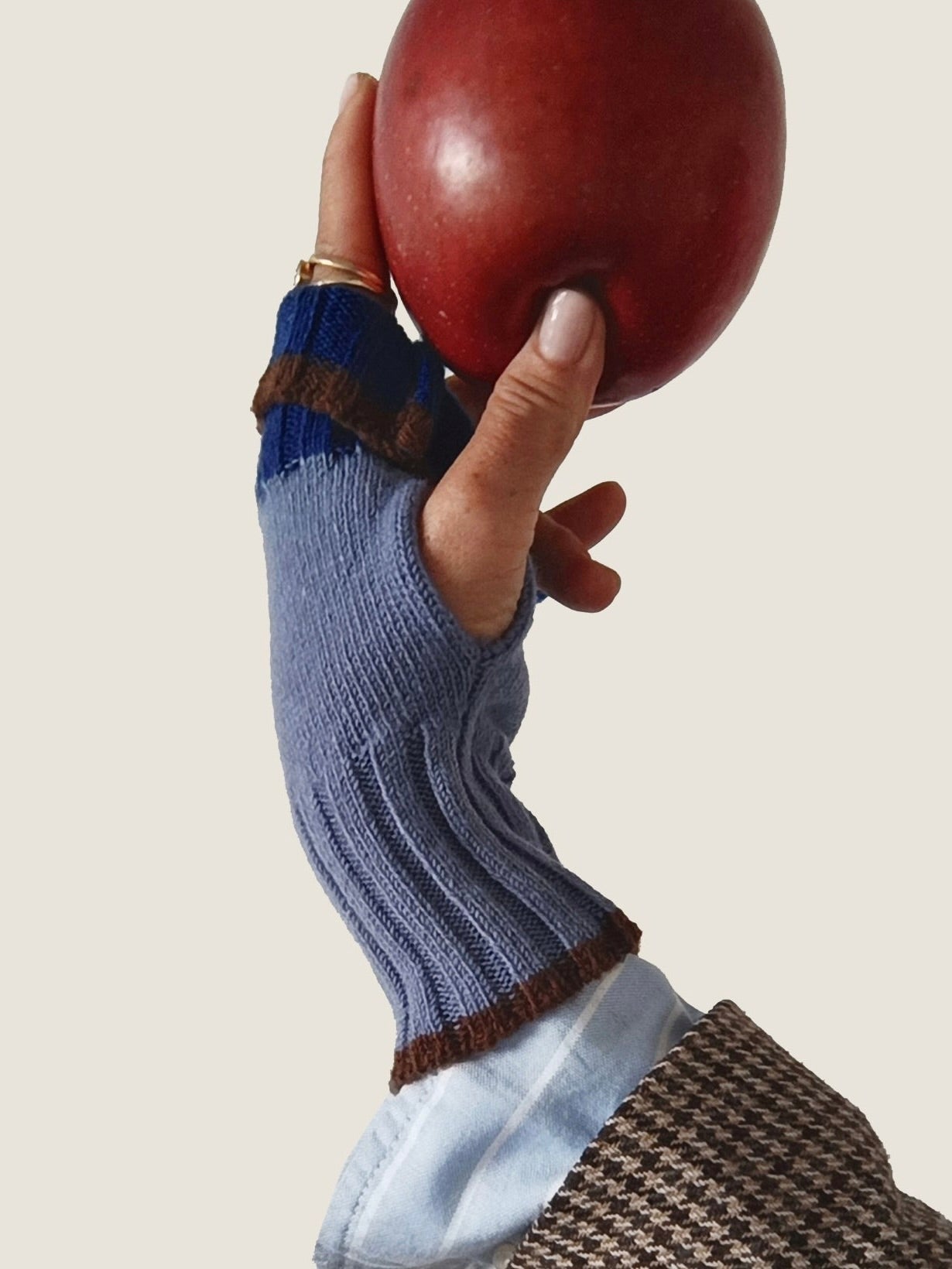 カシミヤブレンド ニット フィンガーレスグローブ ハンドウォーマー