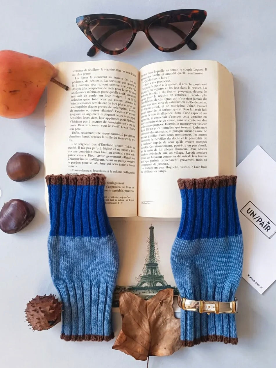 カシミヤブレンド ニット フィンガーレスグローブ ハンドウォーマー