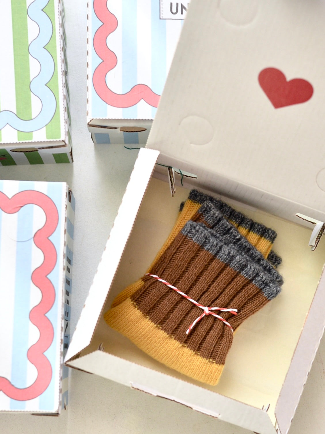 カシミヤブレンド ニット フィンガーレスグローブ ハンドウォーマー