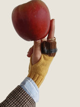 カシミヤブレンド ニット フィンガーレスグローブ ハンドウォーマー