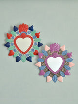 メキシコ ブリキ 壁掛けミラー オハラタ