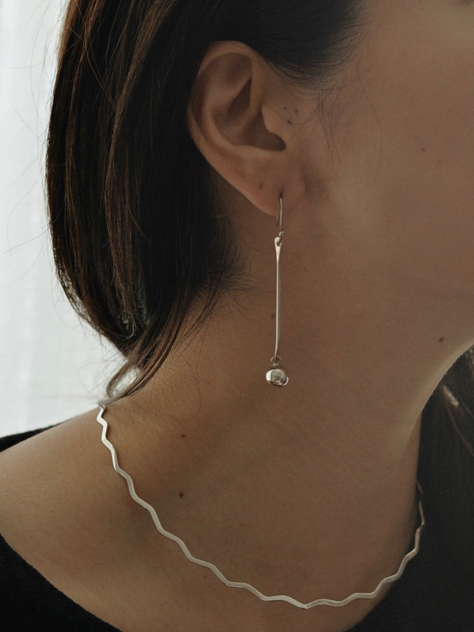 Mexican Silver925 ボールバーピアス