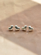 Mexican Silver925 ハートスタッドピアス