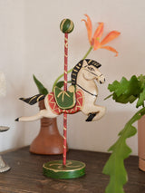 メキシコ 木製 オブジェ 馬