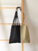 メキシコ ハンモックバッグ レザーハンドル ツートン