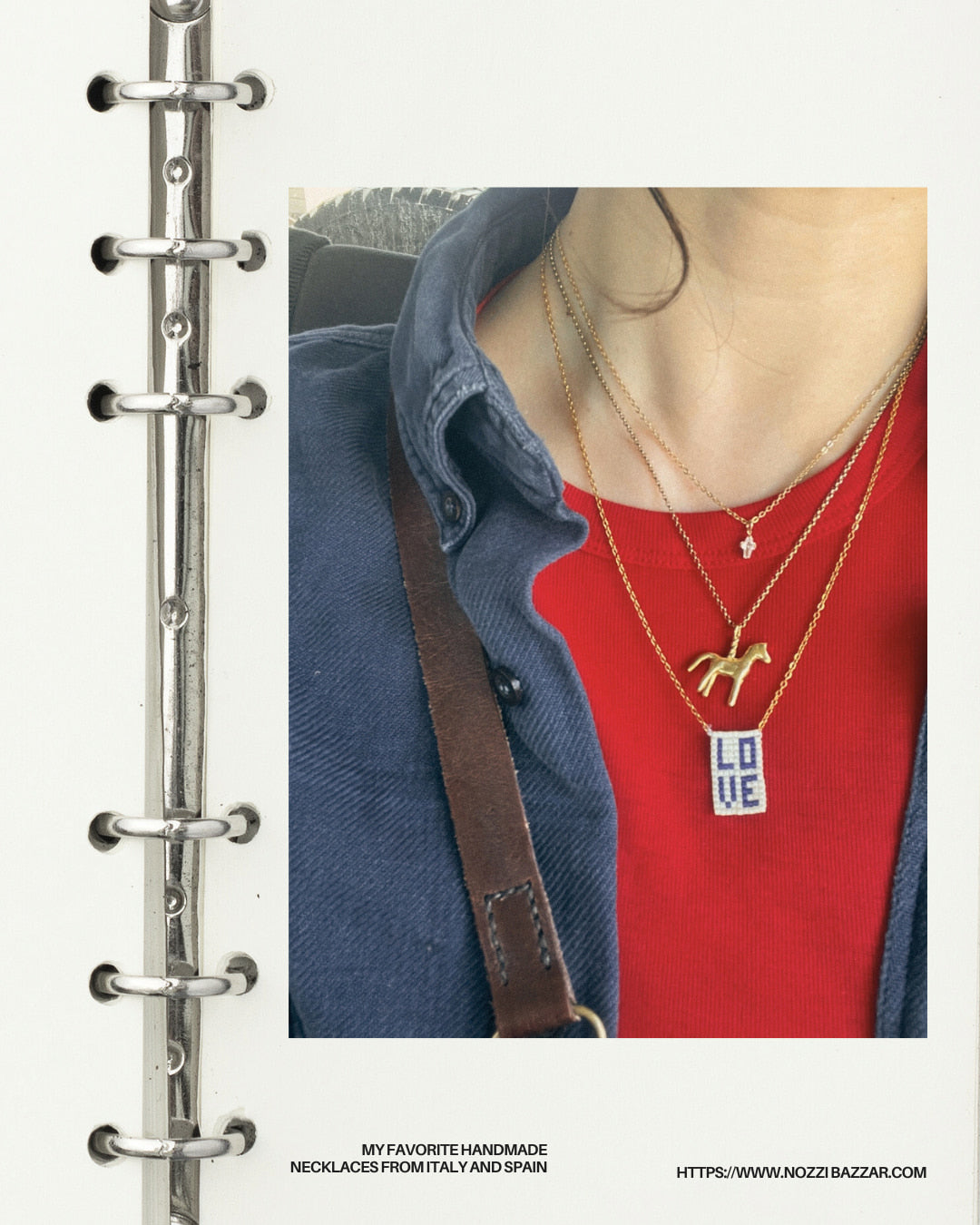 LOVE ビーズネックレス Blue – NOZZI BAZZAR