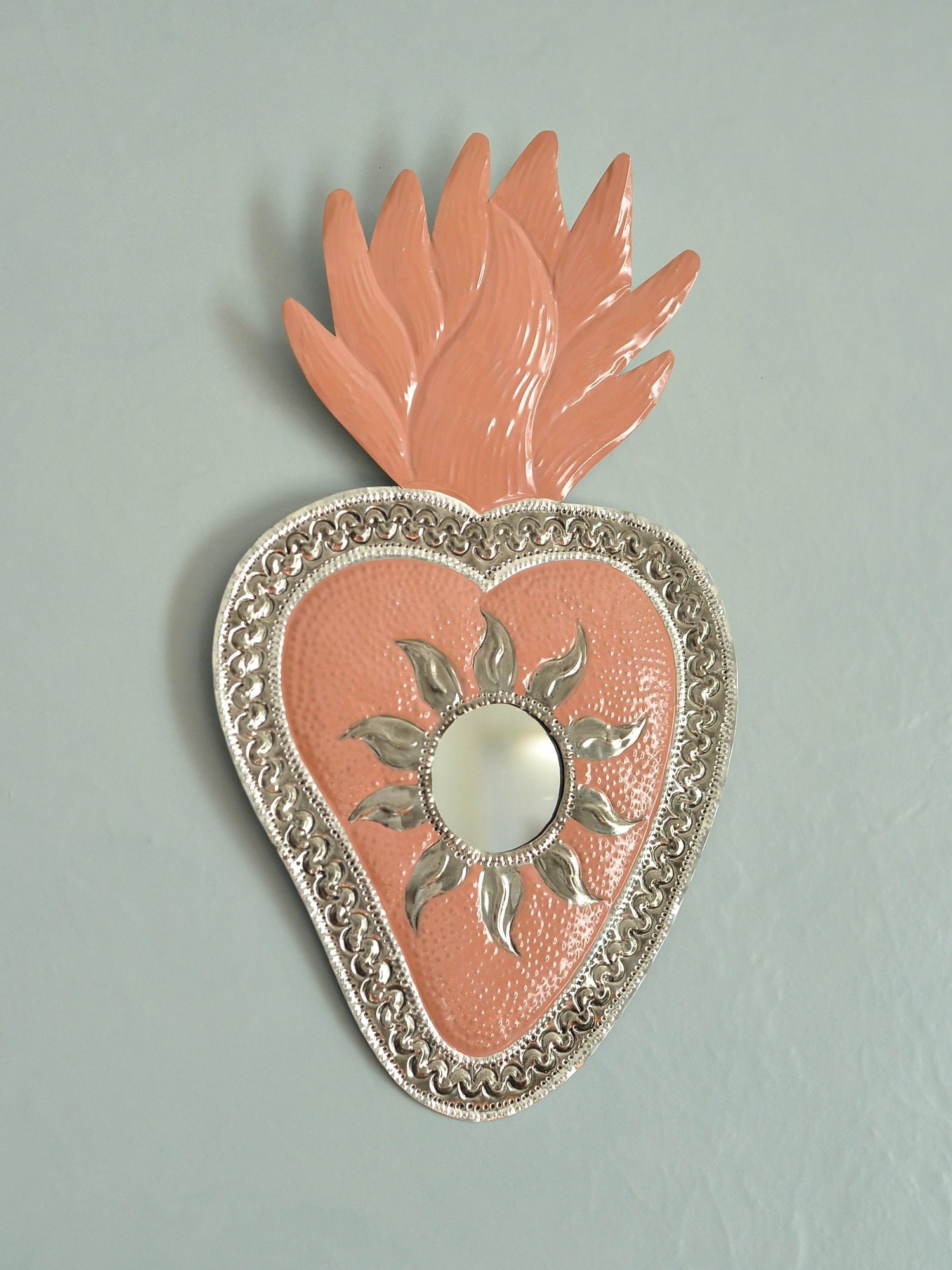 メキシコ ブリキ 壁掛けミラー オハラタ