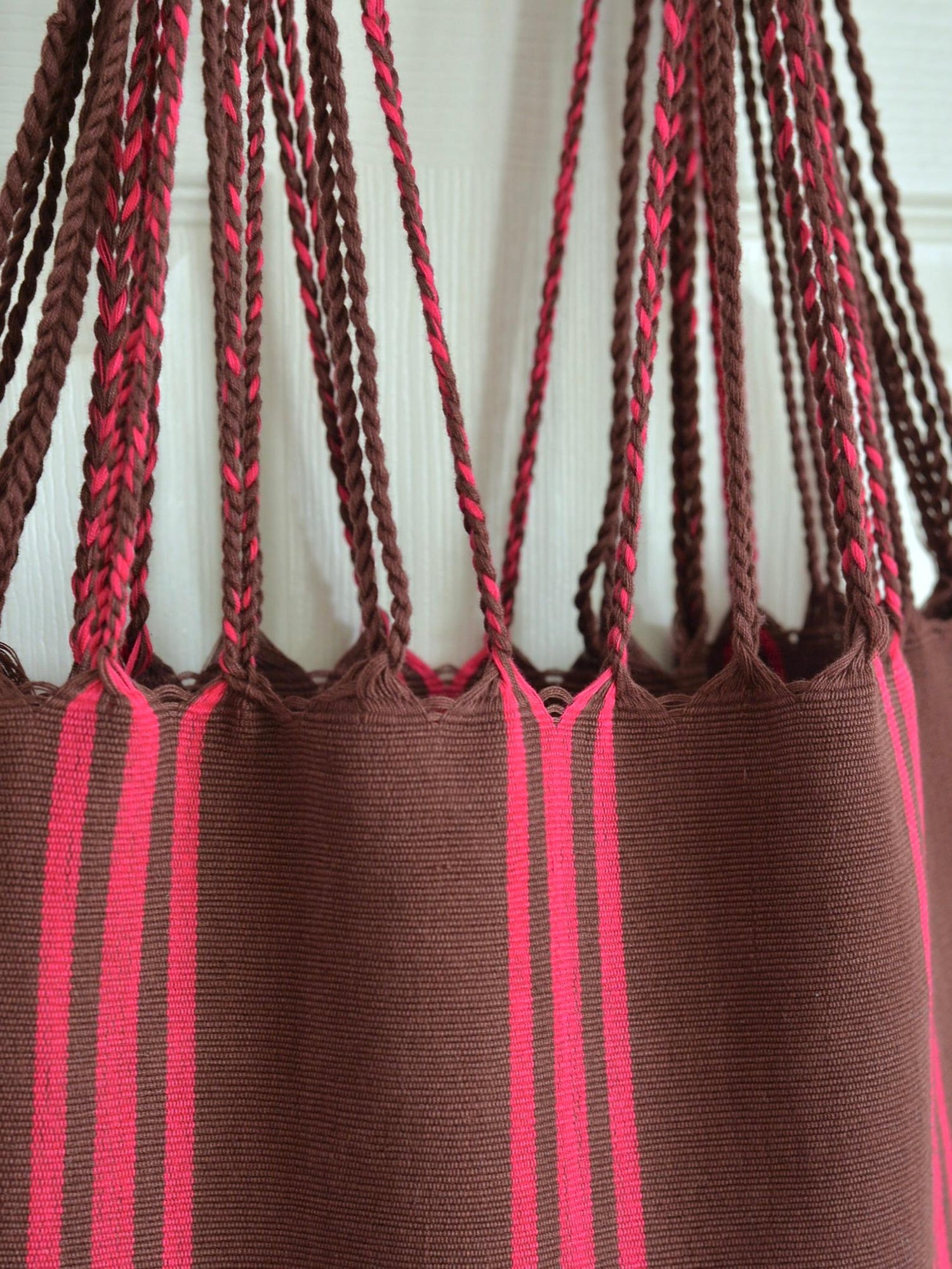 メキシコ ハンモックバッグ  レザーハンドル