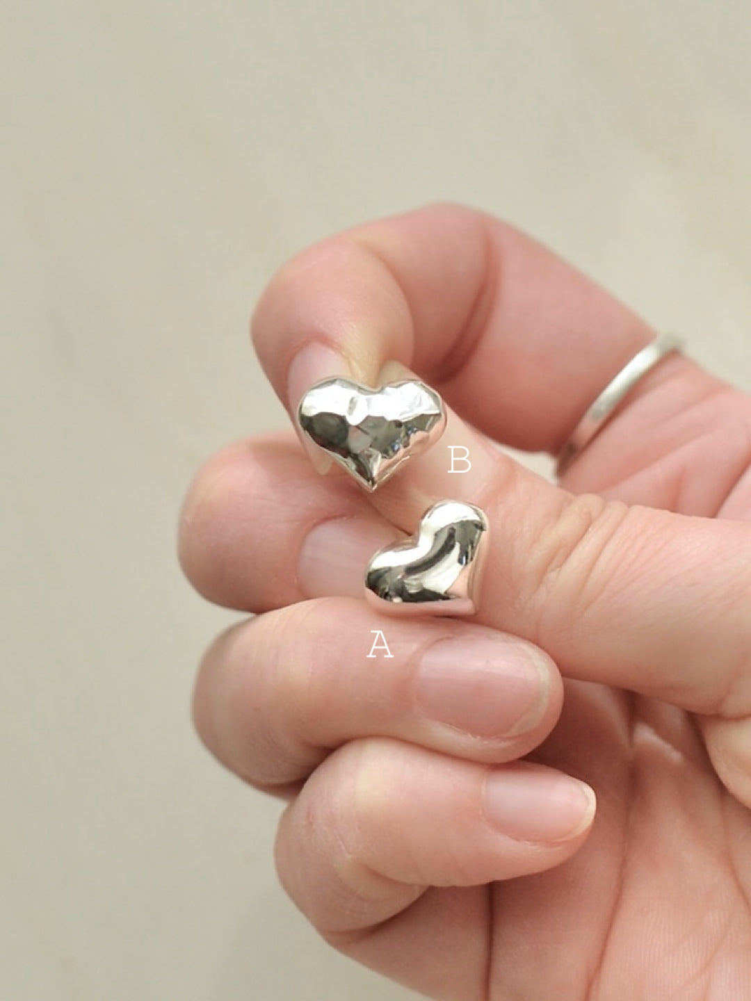 Mexican Silver925 ハートスタッドピアス