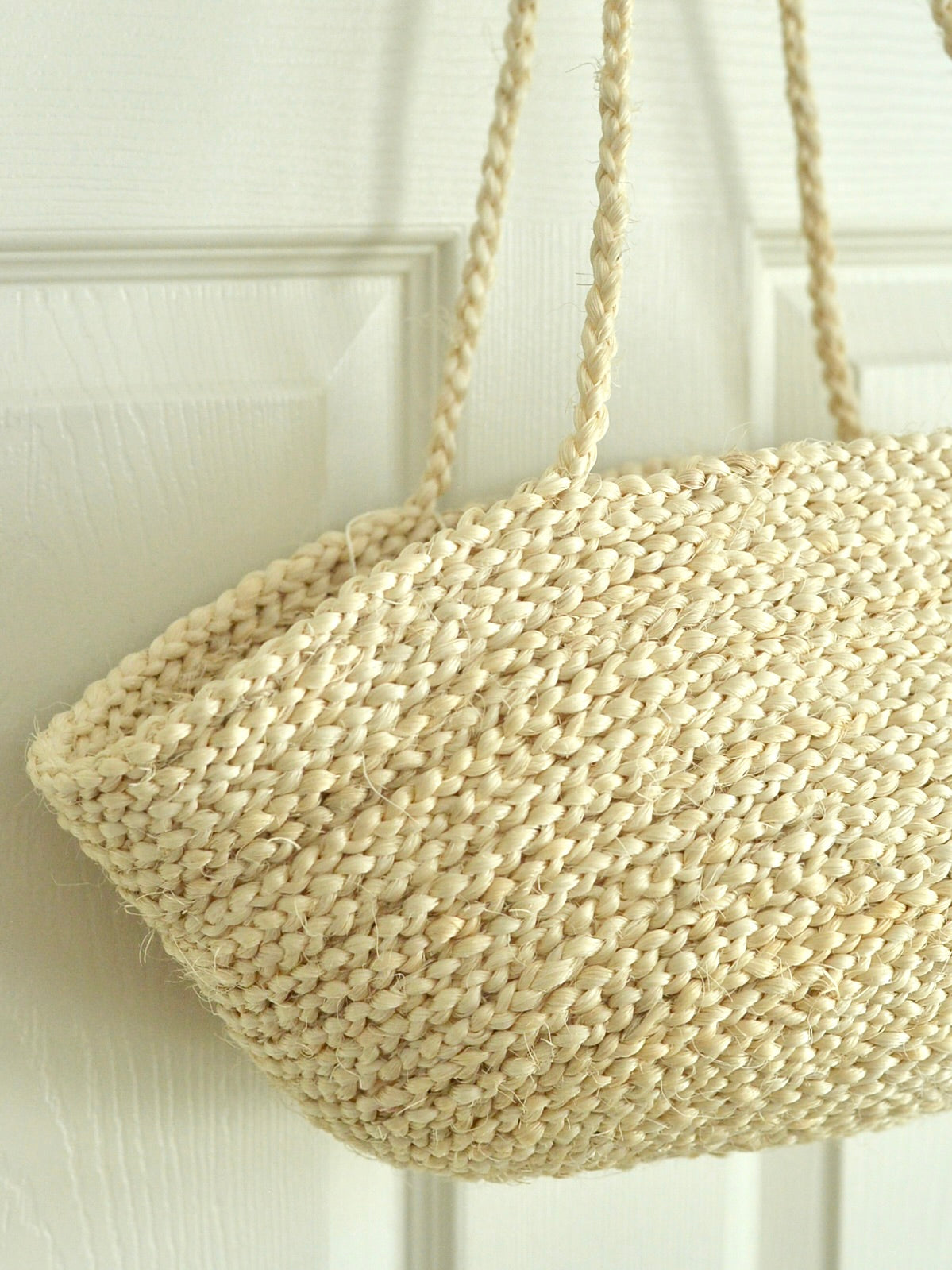 【残り1点】ケニア サイザルかごバッグ ロングハンドル